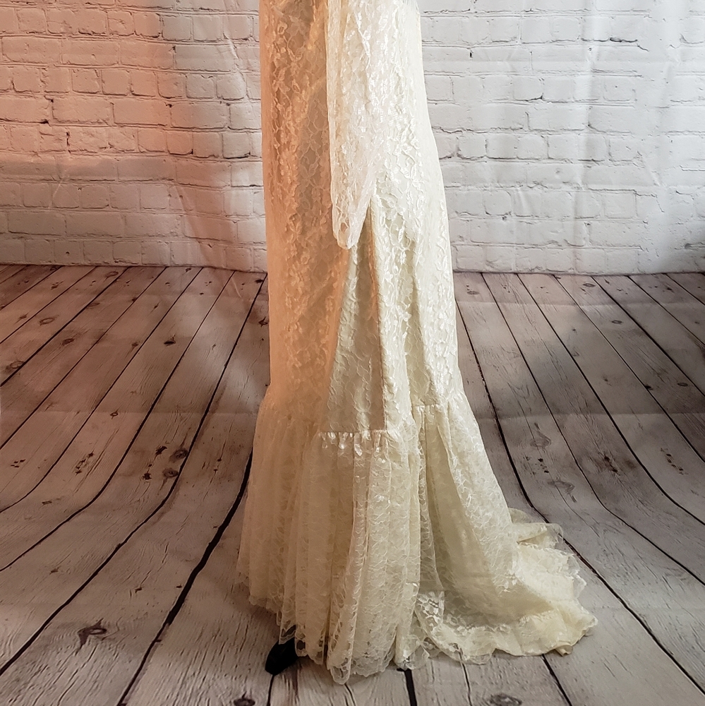 Vintage 1989 Wedding Dress Sz 18 - Picture 3 of 8